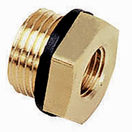 Legris 0168 10 19 - Reducing Adapter Brass Adapter Reducer, 5 mm Female Metric X 1/8 in Male BSPP