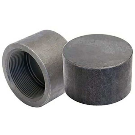 Anvil 0361190200 - Cap Cap, 4" Pipe, Threaded, Black Forged Steel, Class 3000