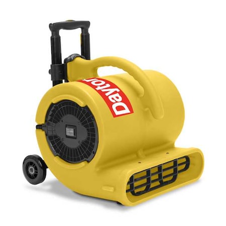 Dayton 61HL71 - Portable Dryer, 1800 cfm, Fixed Frame, 2 Speed, 1/2 hp, 115 V AC, 25 ft. Cord, Yellow