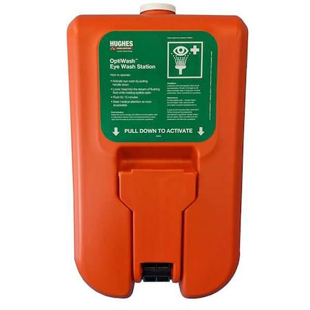 Hughes Safety Showers 10GFEW - Gravity-Fed Eyewash Station, Portable, 10 gallon, Orange