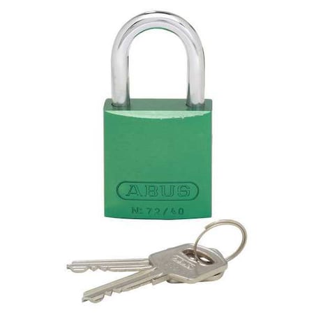 Panduit PSL-7GR - Safety Lockout Padlock, Aluminum, Green, 1.04" Shackle Height, 1-1/2" Body Width