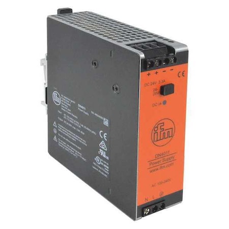 Ifm DN4013 - Power Supply, 100 to 240 V AC, 24 V DC, 240 W, 10 A, DIN Rail