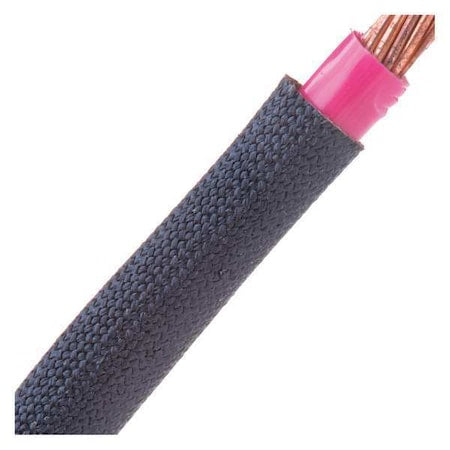 Techflex FGLG.02BK25 - Fiberglass Sleeving,Coated,1/4",Black
