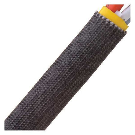 Techflex FGL0.38BK25 - Fiberglass Sleeving,Coated,3/8",Black