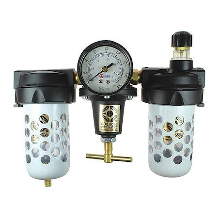 Coilhose Pneumatics 8884AAGRD - F/R/L Trio W/Bowl Guard Automatic Drain 1/2"