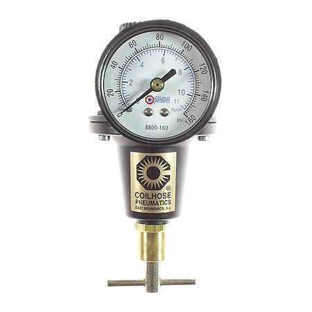 Coilhose Pneumatics 8808GLK - Regulator Tamperproof 0-50 PSI 1"