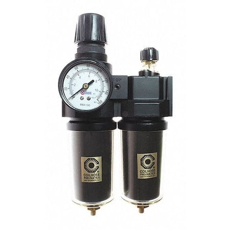 Coilhose Pneumatics 27FCL4-DGX - F/R/L Trio W/Drain Gage Metal Bowl 5 Micron Elemnt 1/2"