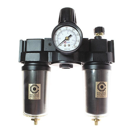 Coilhose Pneumatics 27FRL6-GS - F/R/L Trio W/Gauge Metal Bowl Sight Glass 3/4"