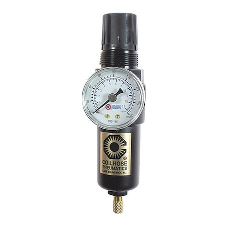 Coilhose Pneumatics MFC2-GLMX - F/R Duo Mini W/Gage Metal Bowl 0-50 PSI 1/4"