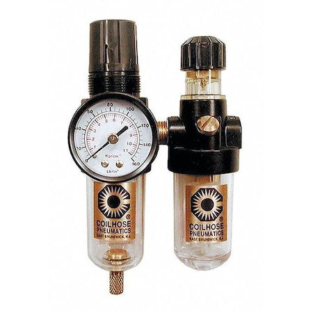 Coilhose Pneumatics MFCL2-G - F/R Duo Mini W/Lubricator Gage 1/4"