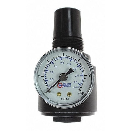 Coilhose Pneumatics 26R3-GL - Regulator W/Gauge 0-60 PSI 3/8"