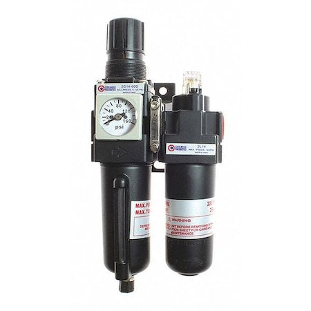 Coilhose Pneumatics 29-4D38-00DM - F/R/L Trio Std 3/8" Auto Square Gage MB
