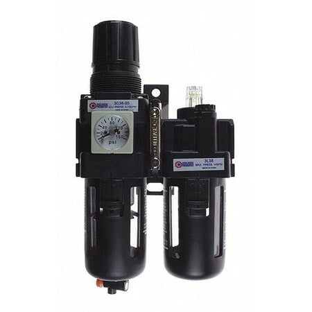 Coilhose Pneumatics 29-3D38-00 - F/R/L Trio Compact 3/8" Manual Square Gage