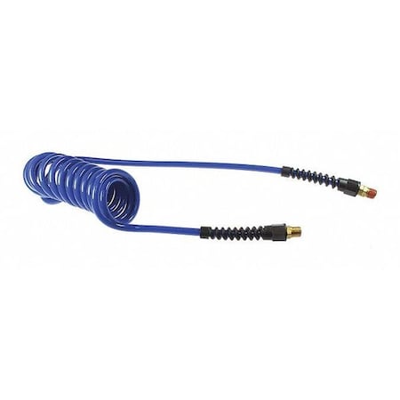 Coilhose Pneumatics PU38-50A-B - Flexcoil 3/8" ID x 50' 3/8" MPT Rdg/Swivel Blue