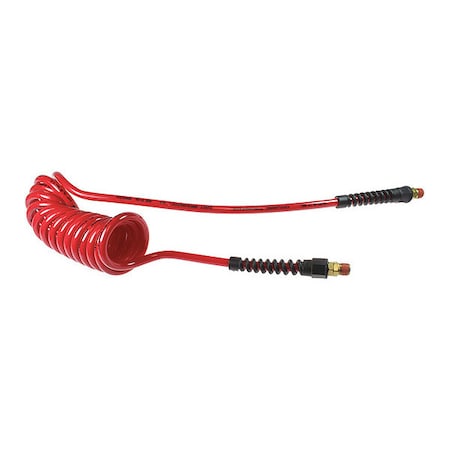 Coilhose Pneumatics PU38-30B-R - Flexcoil 3/8" ID x 30' 3/8" MPT Swivel Red
