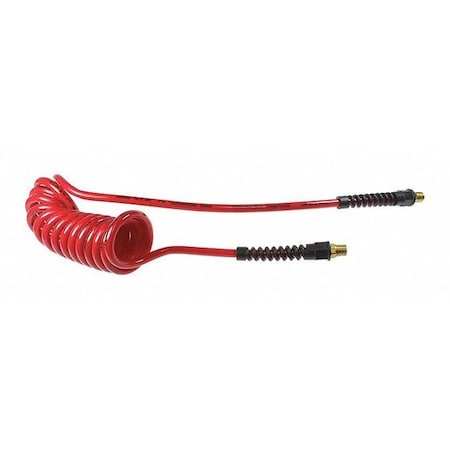 Coilhose Pneumatics PU38-304-R - Flexcoil 3/8" ID x 30' 1/4" MPT Rigid Red