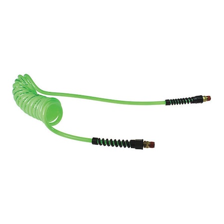 Coilhose Pneumatics PU38-254-G - Flexcoil 3/8" ID x 25' 1/4" MPT Rigid Green
