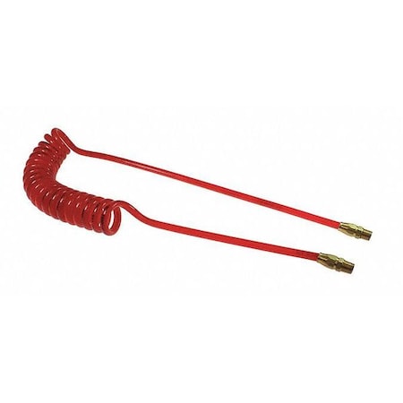 Coilhose Pneumatics PRE38-25-TR - Flexeel Coil 3/8" ID x 25' 3/8" MPT Rigid Red