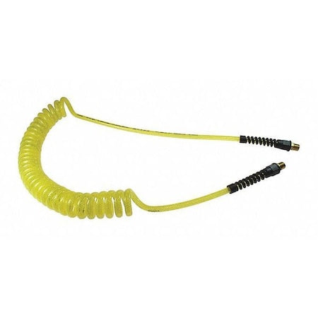 Coilhose Pneumatics PUE38-154-TY - Flexeel Coil 3/8" ID x 15' 1/4" MPT Rigid Yellow