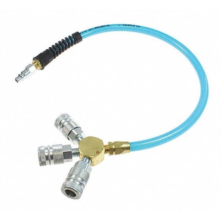 Coilhose Pneumatics FP0624C-58C - Flxl Mnfld Ass 24" 3/8 Indl Inter Transparent Blue