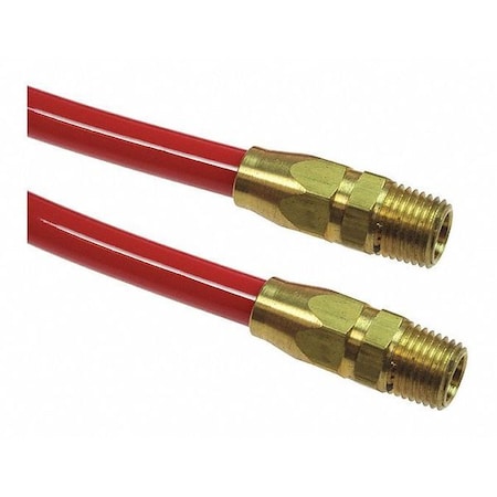 Coilhose Pneumatics PR14-50-R - Flexcoil 1/4" ID x 50' 1/4" MPT Rigid Red