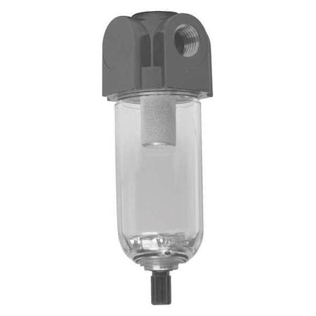 Arrow Pneumatics F300-01 - Mini Filter,20 Micron,Poly Bowl,1/8"
