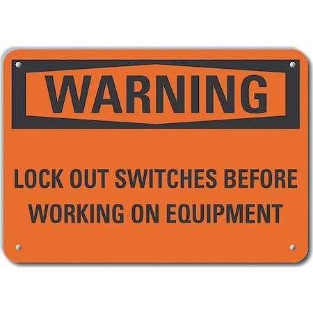 Lyle LCU6-0145-NA_10X7 - Aluminum Lockout Tagout Warning Sign, 7 in Height, 10 in Width, Aluminum, Vertical Rectangle