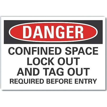 Lyle LCU4-0667-ED_14x10 - Danger Sign,14" W,10" H,0.004" Thickness, LCU4-0667-ED_14x10