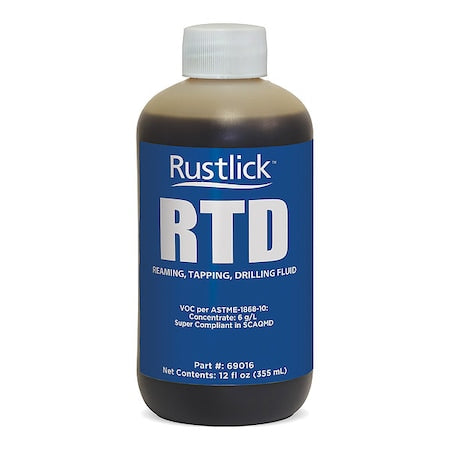 Rustlick 69016 - Reaming, Tapping and Drilling Fluid, RTD, Synthetic, 12 fl oz, Squeeze Bottle, Clear Brown