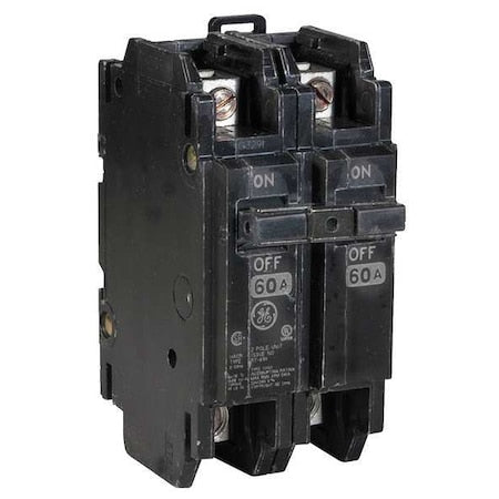 Ge THQC2160WL - Miniature Circuit Breaker, THQC Series, 60 A, 2 Pole, 120/240 V AC, 10k A at 120/240 V AC