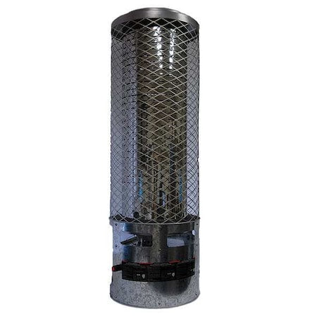 Dayton 6BY72 - Portable Gas Floor Heater, Natural Gas, Matchless Piezo, 250,000 Btu H, 14 11/16 in L