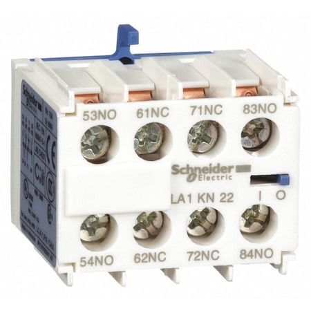 Schneider Electric LA1KN22 - Auxiliary Contact Block, 2 NO/2 NC, 10 A