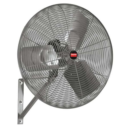 Dayton 7DC98 - Standard Duty Industrial Fan, Wall Mount, 20 in Blade Dia, 115 V, 3,055/4,700 cfm, Non-Oscillating