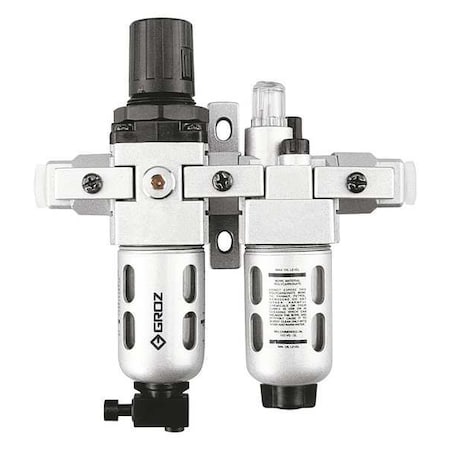 Groz 7DX37 - Filter/Regulator/Lubricator, 1/4 In, 18cfm