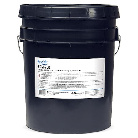 Rustlick 72050 - Dielectric Fluid, EDM-250, 5 gal, Pail, Clear