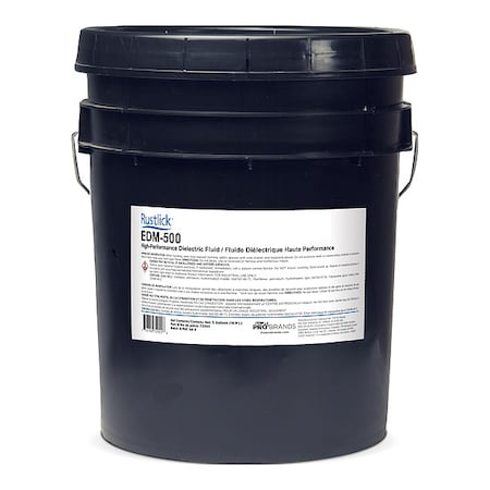 Rustlick 72055 - Cutting Fluid, EDM-500, 5 gal, Pail, Fluorescent Green, Transparent