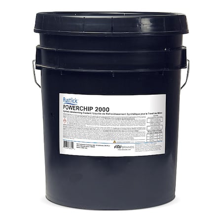 Rustlick 76305 - Cutting Fluid, Powerchip 2000, Synthetic, 5 gal, Pail, Dark Blue