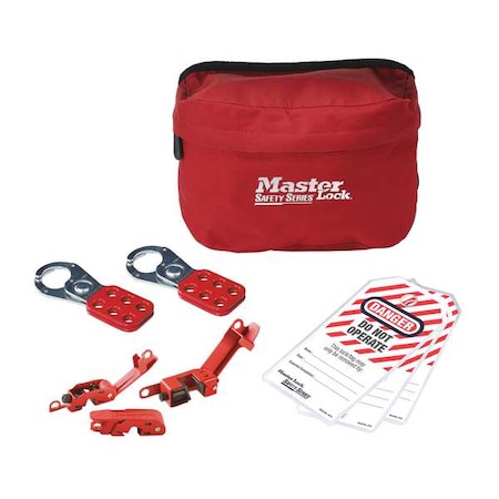 Master Lock S1010EBAS - Electrical Lockout Kit,Red,Cloth Case
