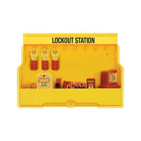 Master Lock S1850EPRE - Lockout Station,Fasteners,Yellow