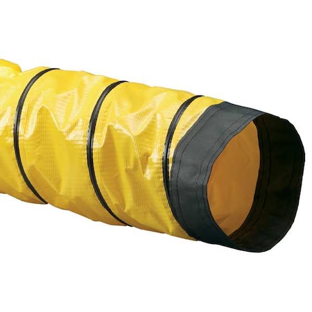 Flexaust Co 4100600025 - Ducting Hose,25 ft L,Black/Yellow