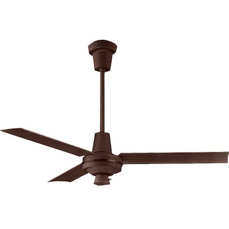 Qmark 56001HP-BRN - Commercial Ceiling Fan, 56 in Blade Dia, 3 Blades, Variable Speeds, 120 V AC, Brown