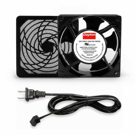 Dayton 786EV6 - Square Axial Fan Kit, 120 V AC, Cast Aluminum, 4 3/4 in W.