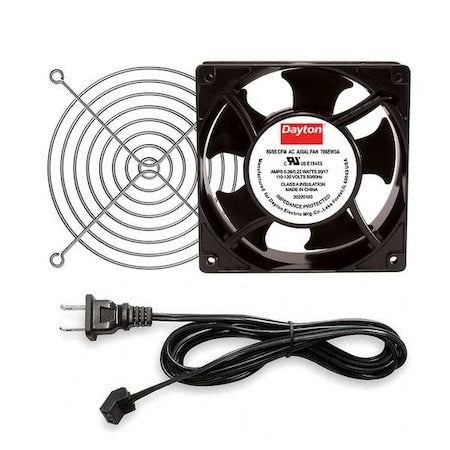 Dayton 786EW3 - Square Axial Fan Kit, 120 V AC, Cast Aluminum, 4 3/4 in W.
