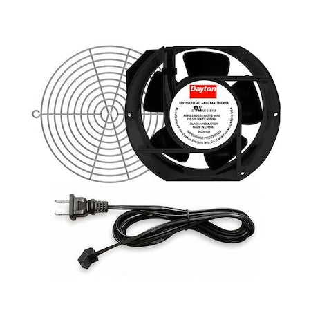 Dayton 786EW8 - Oblong Axial Fan Kit, 120 V AC, Cast Aluminum, 6 3/4 in W.