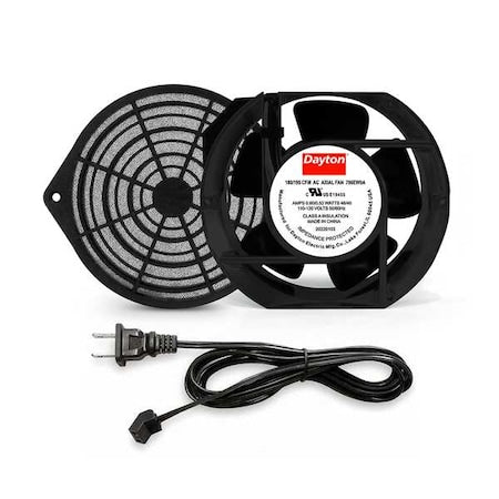Dayton 786EW9 - Oblong Axial Fan Kit, 120 V AC, Cast Aluminum, 6 3/4 in W.