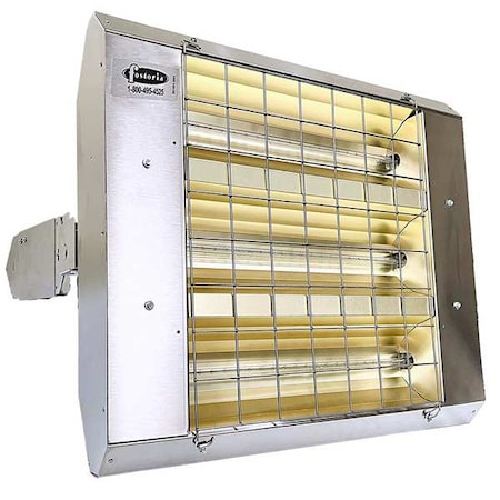 Fostoria P-90-223-THSS - Infrared Quartz Electric Heater, 1, 3 Phase, Stainless Steel, 480 V AC