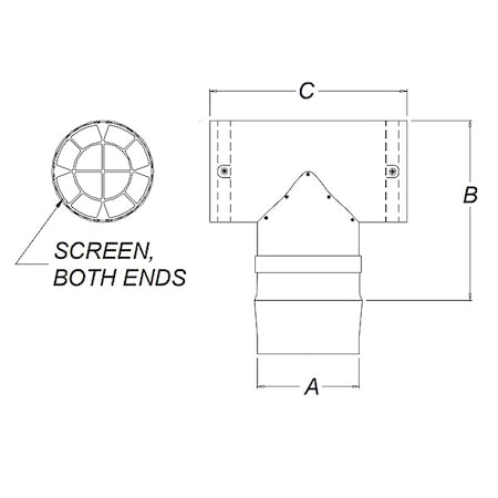 Heatfab 9490TEE - Gas Vent Pipe