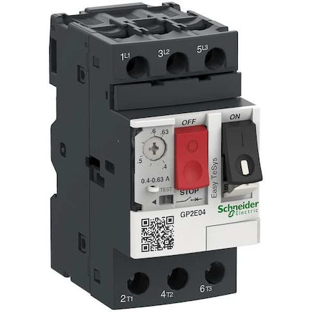 Schneider Electric GP2E04 - Manual Motor Starter, Not Applicable, 3 P, 3 Phase, Push Button, 0.63 A