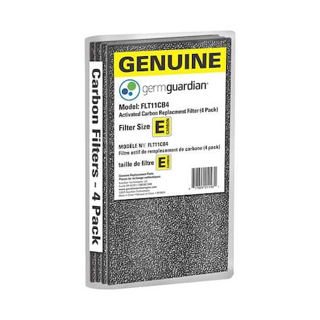 Germguardian FLT11CB4 - Air Filter,0.625in D,8.5in H,4.625in W,PK4