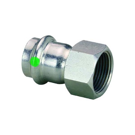 Viega 80080 - Strt, SS, Press-fit 1/2 in, FNPT 1/2 in